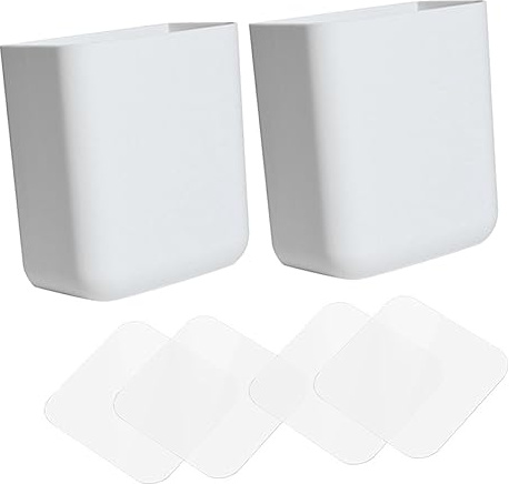 BESTYASH 2 cajas de almacenamiento de pared para mandos a distancia, autoadhesivas, para dormitorio y baño, sin necesidad de taladrar