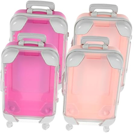 Baluue 4 St Mini Sminkbehållare Bärbar Mini-Resefodral Sminkväska Organizer Ögonfransbehållare Franskluster Organizer Franshållare Sminkväska Ögonfransförpackningslådor