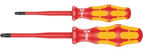 Wera 05006470001 165 iS PZ/S # 1 + 2, VDE-isolierter Schraubendrehersatz mit reduziertem Klingendurchmesser, PZ/S # 1 + 2