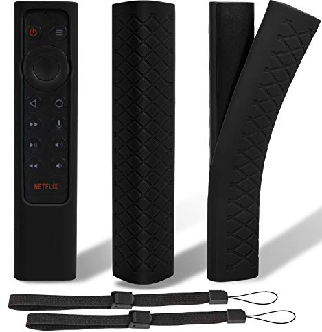 OOTSR 2 Pièces Étui de Protection à Distance Compatibles avec NVIDIA Shield TV Pro/4K HDR, Anti-Dérapant Antichoc Housse en Silicone pour Télécommande NVIDIA Shield TV Pro/4K HDR (Noir)