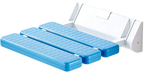 ZJYWMM Badhocker Klappbarer Duschsitz/Wandmontiert/kann 150 kg aushalten/Badestuhl Duschstuhl Duschhocker Badhocker (Farbe : Blau)