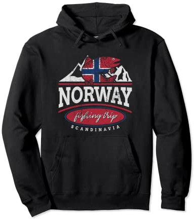 Norway Fishing Trip Scandinavia Norge Fische Angeln Norwegen Pullover Hoodie
