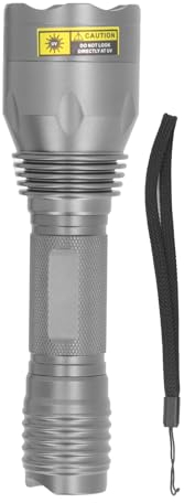 LIYJTK Torcia UV portatile Guscio in lega di alluminio 365nm Torcia a luce nera LED per documenti contraffatti Rilevamento di urina, polimerizzazione della resina, macchie, minerali