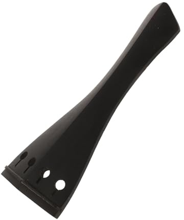 BESTonZON Holz Saitenhalter mit Feinstimmer für Violine Ersatz Geigensaitenhalter Langlebig Glatt Poliert Warm Klingend Zubehör für Streichinstrumente