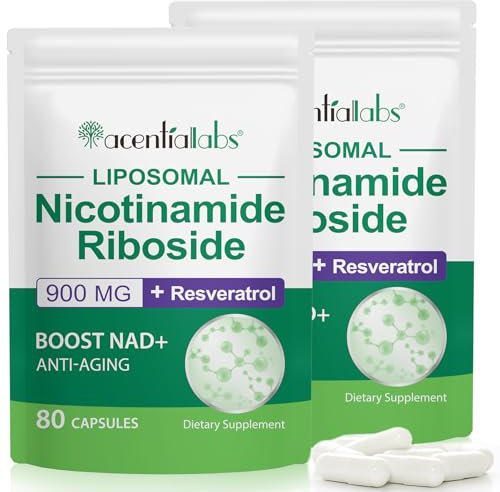NAD+ Supplement Support Anti Aging and Improve Immunity 900mg NAD+ Resveratrol Supplement, NAD Supplements for Cellular Repair, Healthy Aging, NAD Softgels160 Capsule
