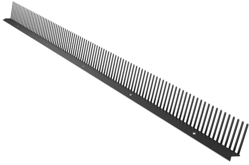 100mm Traufenlüftungskamm für Dach UV-beständiger Traufenkamm, Vogelschutz, Barriere gegen Vögel, Insekten & Schmutz 10 Stück x 1,0m lang (Schwarz (RAL9005))