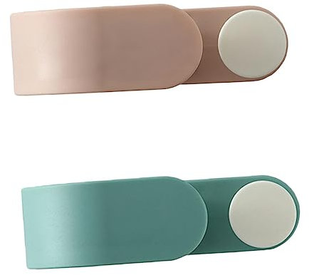 Mikinona Soporte para Fregona de Pared sin Perforaciones 2 Piezas Plástico