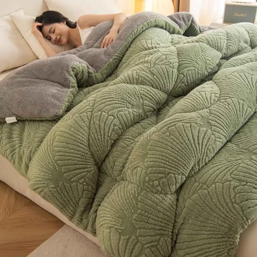 YSZBD Invierno Colcha Cordero Cachemira Manta EdredóN Cama Cordero De Cachemira Invierno EdredóN EdredóN Grueso De Borreguito Invierno(a3,150x200cm-2kg)