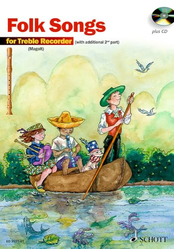 Die schönsten Folksongs: sehr leicht bearbeitet. 1-2 Alt-Blockflöten. (Spiel und Spaß mit der Blockflöte)