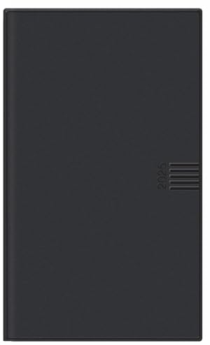 Monats-Taschenkalender, schwarz 2025: Schwarzer Terminkalender mit herausnehmbarem Adressbuch. Buch-Kalender mit hochwertiger Kunststoffhülle. ... Planen von Terminen. (Kalenderbücher Heye)