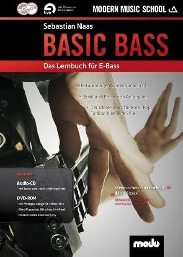 Basic Bass: Das Lernbuch für E-Bass. Bass. Lehrbuch mt CD + DVD.
