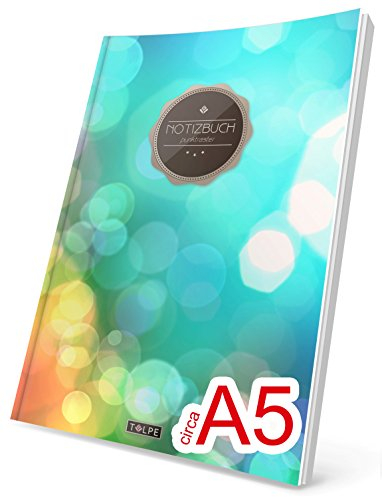 TULPE Punktraster Notizbuch: Ca. A5 „C002 City Lights“ (Vintage Softcover, Register, Punktkariertes Papier - Bullet Journal, Notizheft, Skizzenbuch, Tagebuch, Gepunktete Seiten, Dot Grid Notebook)