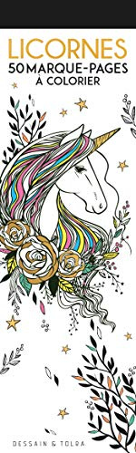 Marque-pages Licornes: 50 marque-pages à colorier