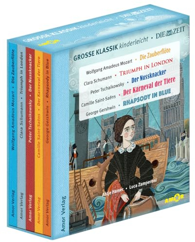 Große Klassik kinderleicht. DIE ZEIT-Edition. (5 CDs, Lesungen mit Musik): Die Zauberflöte, Triumph in London, Der Nussknacker, Der Karneval der Tiere, Rhapsody in Blue.