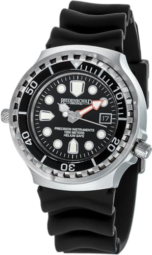 PUREgrey Army Watch Riedenschild Taucheruhr - 100 ATM/1000 Meter - Silikonband/schwarz