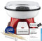 GOURMETmaxx Machine à barbe à papa pour la maison | L'original avec 10 bâtonnets & cuillère doseuse au design rétro nostalgique | Barbe a papa pour les fêtes d'enfants, les anniversaires [Rouge]