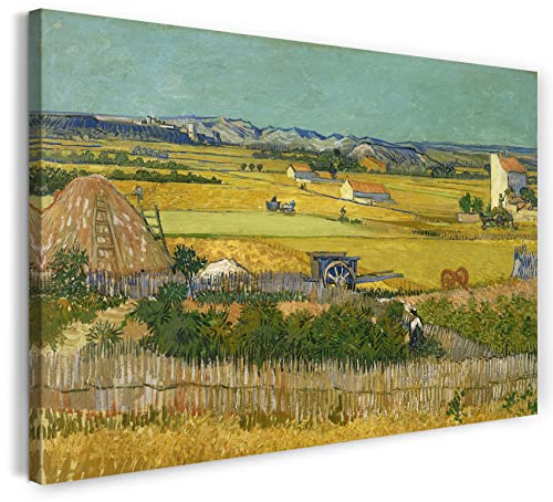 Printed Paintings Stampa su Tela con Telaio (100x70cm): Vincent Van Gogh - La Raccolta - Quadri Moderni
