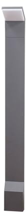 Lucande Paletto Luminoso LED Segnapassi in alluminio, Grigio Antracite Lampioncino da esterno moderno di design Faretto illuminazione aiuole sentieri ingresso e cancello giardino 100 cm IP54
