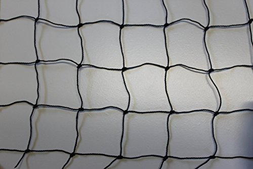 PieloBa Volierennetz - Tiergehege - Netz - schwarz - Masche 5 cm - Stärke: 1,2 mm - Größe: 6,00 m x 15 m