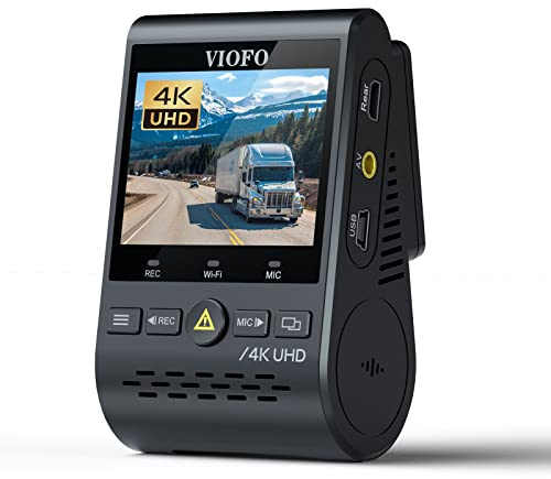 VIOFO A129 Pro 4K Dashcam Caméra Embarquée Ultra HD 4K Caméra Voiture 2.0” LCD WiFi Sony IMX355 8MP Sensor, GPS, Monitoraggio 24 Ore, Verrouillage d'urgence, Détection de Mouvement, WDR