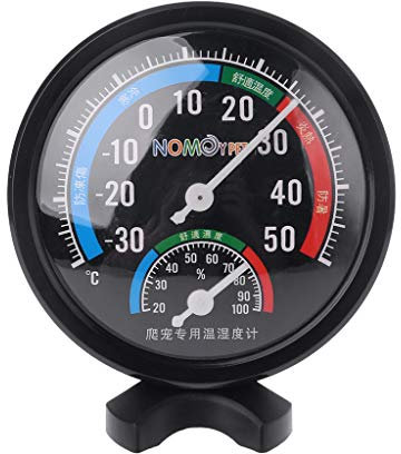 Guoml Mya Reptilien-Thermometer, Thermometer und Hygrometer in Echtzeit, Großes Display, tragbar, für Terrarium und Zuchtbox