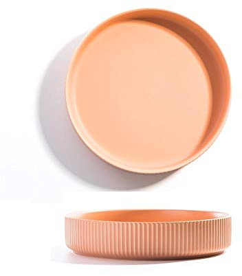 tazaPlato hondo de pasta para niños, plato de carne, plato occidental, ins wind home-Rosa - plato hondo de 8 pulgadas