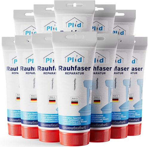 Plid Raufaser Reparaturspachtel 3,96kg | Spachtelmasse Weiß Innen | Reparaturspachtel | Bohrloch Füllung | Risse ausbessern | Lösungsmittelfrei | Schnell überstreichbar | Made in Germany