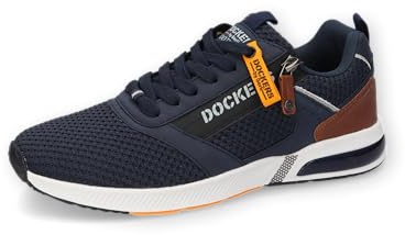 Dockers by Gerli Herren Low-Top Sneaker, Männer Halbschuhe,Turnschuhe,Laufschuhe,schnürschuhe,schnürer,Business,Freizeit,Navy,45 EU