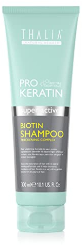 Thalia Pro Keratin Biotin Shampoo 300ml, regeneriert das Haar mit Biotin-Gehalt, macht widerstandsfähiger