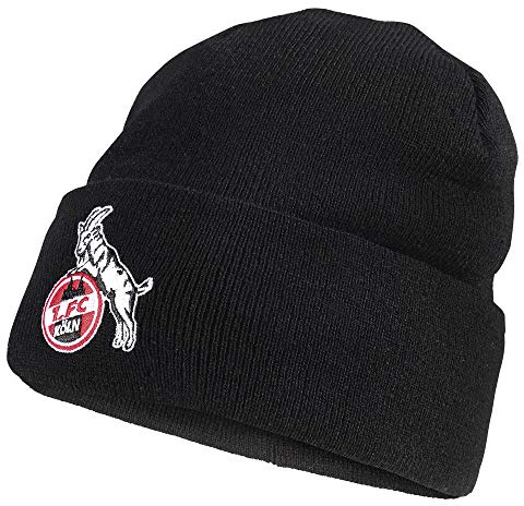 1.FC Köln Beanie Mütze schwarz mit Logostick Titti Pänz Kleinkinder