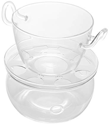 jojofuny Trapezoidal Glass Melt Pan for Baking for Melting Chocolate Butter Cheese Use As Cooking Melt Pan Party Hot Pot Base for Home Kitchen