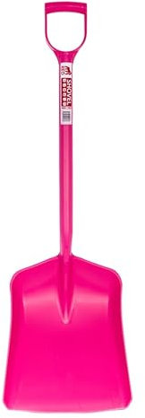 Gorilla Shovel Pink Small Multi-Purpose Durable Plastic Lightweight Spade for Garden Home Stable or Builder Small Snow Shovel