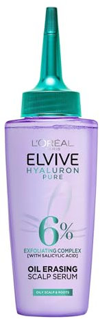 L’Oréal Paris Elvive Hydra Pure Exfoliating Pre-Shampoo Scalp Serum for Oily Scalp & Roots, with Salicylic Acid, Gently Cleansed of Excess Oil, Grease, Product Build-up And Impurities, 102ml