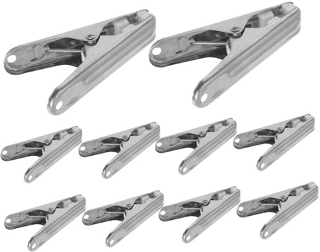 PRETYZOOM Mollette Resistenti e Bucato Acciaio Inossidabile per 10 Pezzi Clip Antivento per Asciugare Vestiti per Uso Domestico e Viaggio