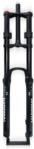 DHNCBGFZ Downhill Mountain Bike Suspension Fork 26 27.5 29 Inch Double Shoulder Air Fork 1-1/8 Disc Brake Straight Fork QR 9mm Travel 160mm Adjustable Rebound