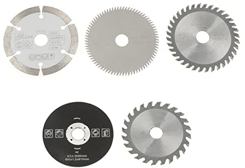Sunicon-Juego de Mini hojas de sierra Circular, 5 uds., 85mm de diámetro interior, 15mm, hoja de sierra Circular de carburo para herramienta de corte, sierras de mesa deslizante