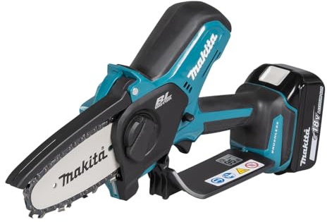 Makita DUC101RF06 Akku-Astsäge 18V inkl. Schnellladegerät DC18RC und Akku BL1830B 3,0 Ah + 2x Ersatzkette (1910V6-4) + Holster (1913K4-9)