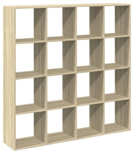 vidaXL Bücherregal Sonoma-Eiche 137,5x29x137,5 cm Holzwerkstoff