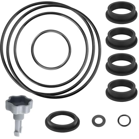 Pool Sand Filter Pump Seal Gasket Replacement for Intex Sand Filter Pumps Motor Seals, Pool Sand Pumps Part Hose Seals Repair Kit Include 11228 11412 L-Shape O-Ring Gasket and Air Release Valve