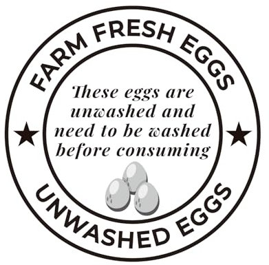500 Pcs 2 inch Farm Fresh Eggs Carton Stickers Unwashed Eggs Labels for Self Adhesive Bulk Chicken Quail Egg Packaging Sign Decal
