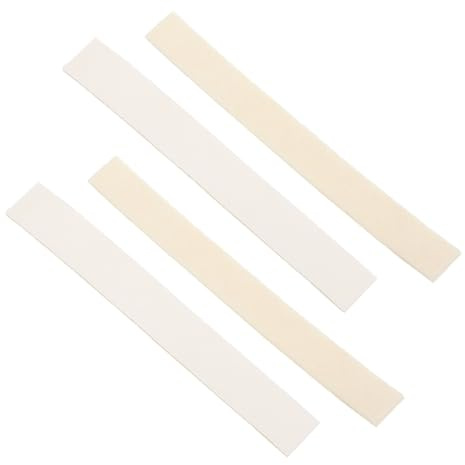 SUPVOX de Tiras de Fieltro Protección Eficaz y Reducción de Ruido 4 Piezas Adhesivo Autopegante Color Blanco para Teclas de Instrumentos de Viento para Clarinete y Flauta