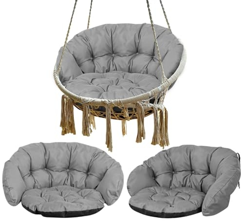 GARDEN KING ROYAL REST Cuscino per sedia a dondolo, cuscino imbottito per cestino sospeso, 122 x 40 cm, trapuntato