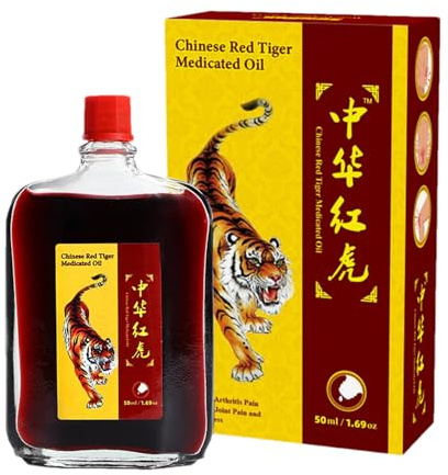 TyCylKu Crema De Masaje Muscular, 50ml Crema Chino Medicinal, Relajación CremaDe Masaje Externo, Medicado De Tigre Rojo Medicina Para Esguinces Dolor Muscular Molestias Articulares Cervical