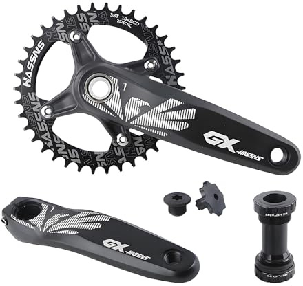 HillMiles MTB 104 BCD Mountainbike Kurbelsatz, 170/175 mm Fahrrad Kurbelsatz, optionale Kurbel/Kurbel Tretlager/Kurbel Tretlager Rundzahn-Kettenblatt