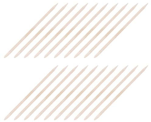 Hemobllo Set 150 Bastoncini in Legno di Arancio per Manicure, Spingi Cuticole Delicato e Compatto Custodia da Viaggio, per Pedicure e Pelle Sensibile