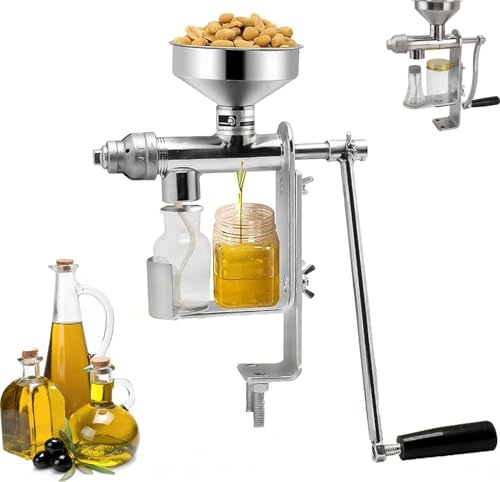 Manuelle Ölpresse Maschine, Edelstahl Home Oil Maker DIY Öl Extraktion Werkzeug für Erdnüsse und Sesam Samen