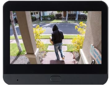 SFTYEI Videoportero y mirilla con cámara WiFi 1080P, color negro