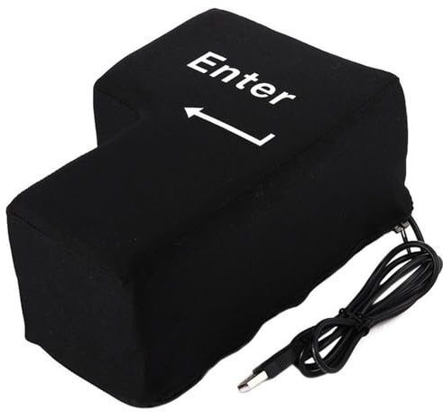 Daity Big Enter Button Multifunction Enter Taste Pillow with Data Input Keys USB Anti-Stress Pillow Nap Pillow for Office, Home and Business Travel