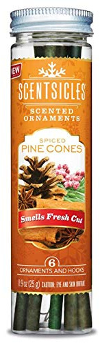 Scentsicles Duftstäbchen für deinen Weihnachtsbaum | Spiced Pine Cone | 6 Stäbchen mit Tannenzapfen Duft | Festive Tree Scents | 30 Tage Duftdauer