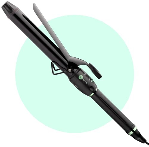 MINT Professional Extra Long Hair Curling Iron 1 1/4 inch | 2-Heater Ceramic Barrel That Stays Hot | 1.25 Inch Hair Iron Curler for Medium to Large Curls | Travel-Ready International Dual Voltage